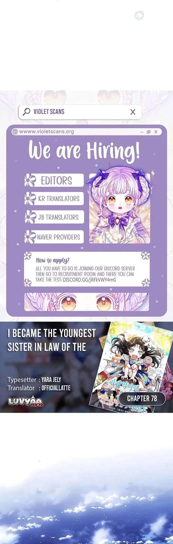 Became the youngest Sister-in-Law of the Ruined Harem Male Leads Chapter 78 Gambar 54
